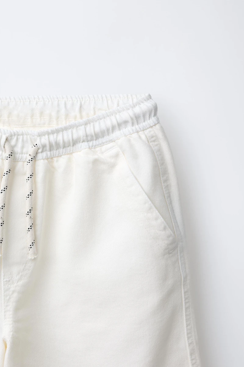 STRAIGHT FLOWY TWILL SHORTS
