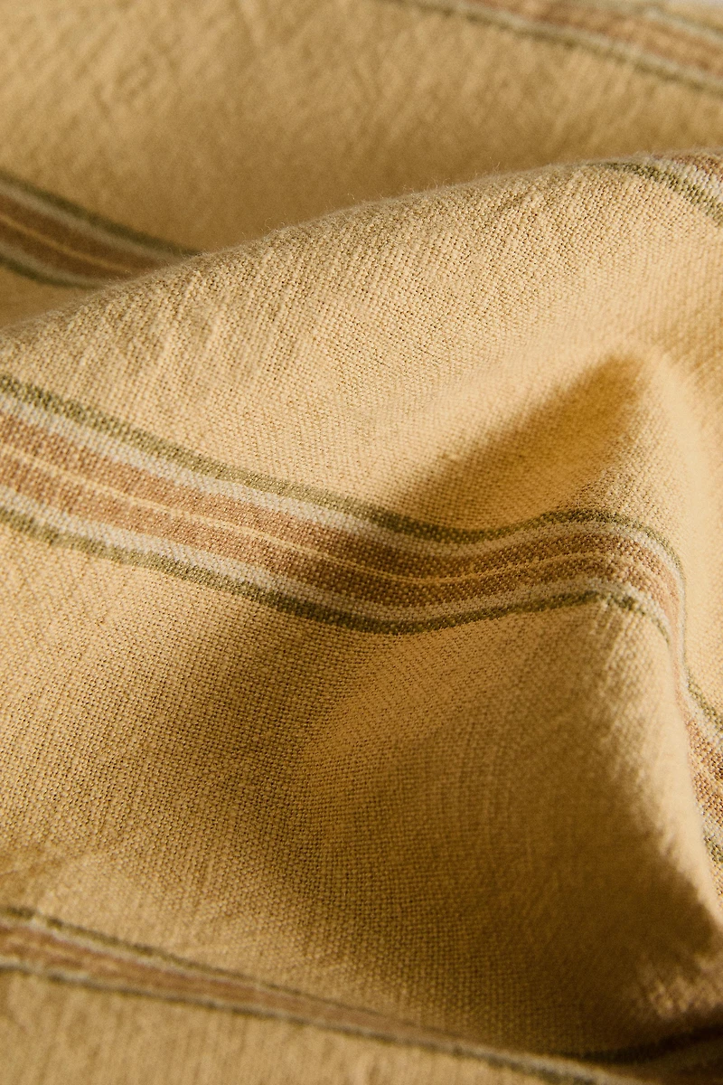 DYED THREAD STRIPED TABLECLOTH