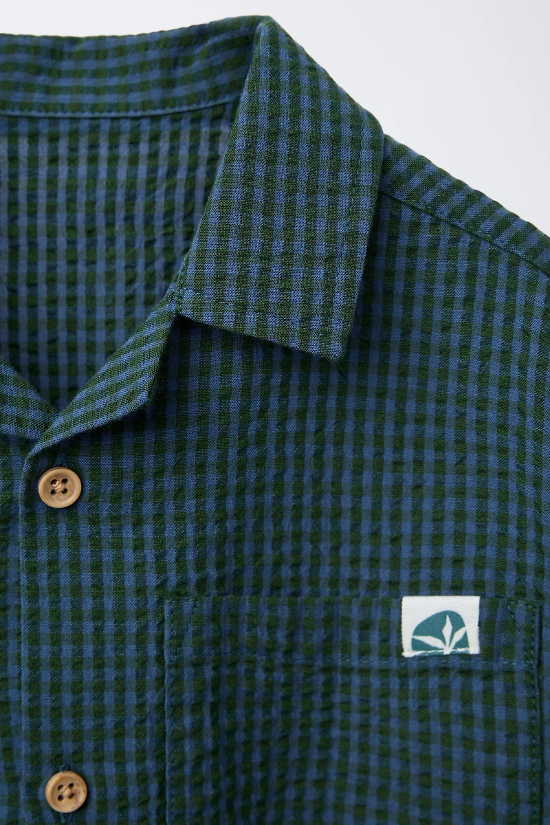CHEMISE SEERSUCKER À POCHE