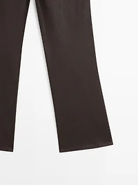 Pantalon flare cropped