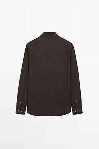 Extra fine regular fit linen shirt