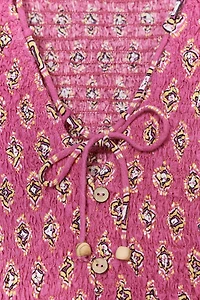SMOCKED PRINT TOP