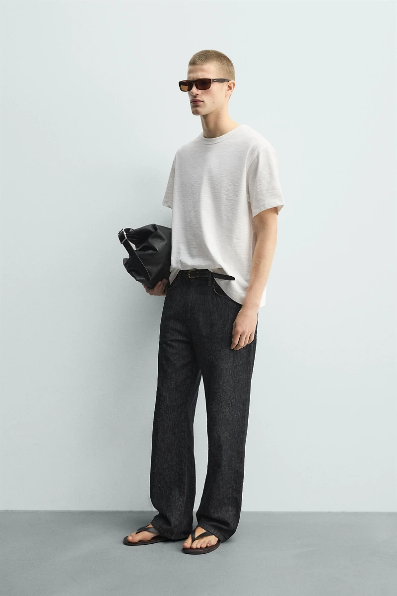FLAMÉ TEXTURE RELAXED FIT T-SHIRT