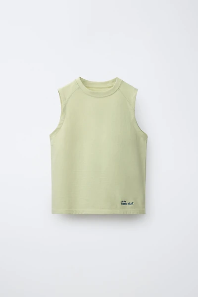 SLEEVELESS PLAIN T-SHIRT