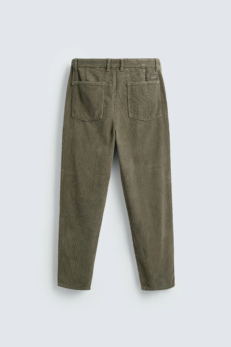 TAPERED FIT CORDUROY PANTS