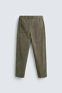 TAPERED FIT CORDUROY PANTS