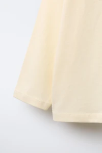 FLOCKED TEXT T-SHIRT
