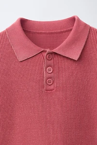 POLO CANNELÉ ACID WASH
