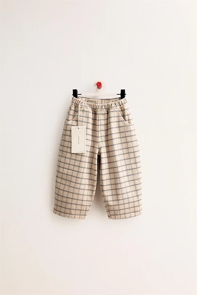 ZARA TIMELESS - PANTALON BAGGY EN SERGÉ À CARREAUX