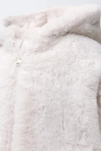 FAUX FUR HOODIE JACKET