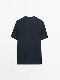 T-shirt en maille texturée à manches courtes