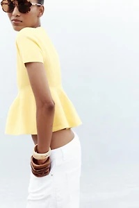 PEPLUM CARDIGAN
