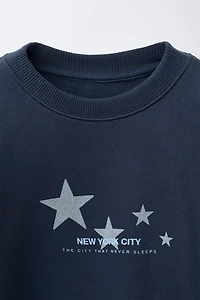SPARKLY STAR PRINT SWEATSHIRT