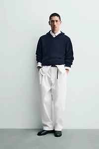 COTTON - WOOL HOODIE JUMPER