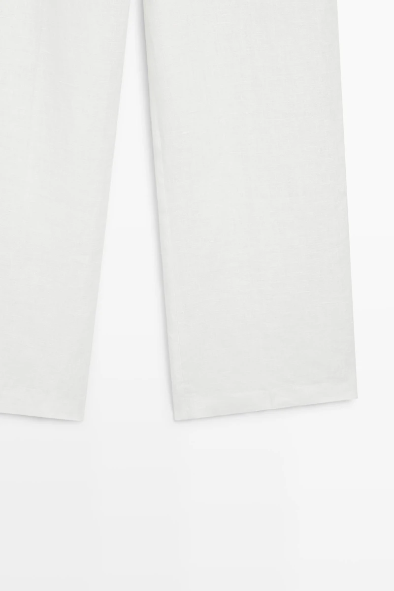 100% linen pants with darts