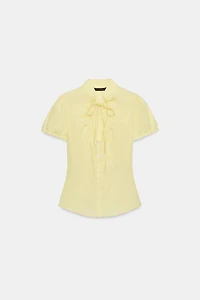 TIED POPLIN TOP