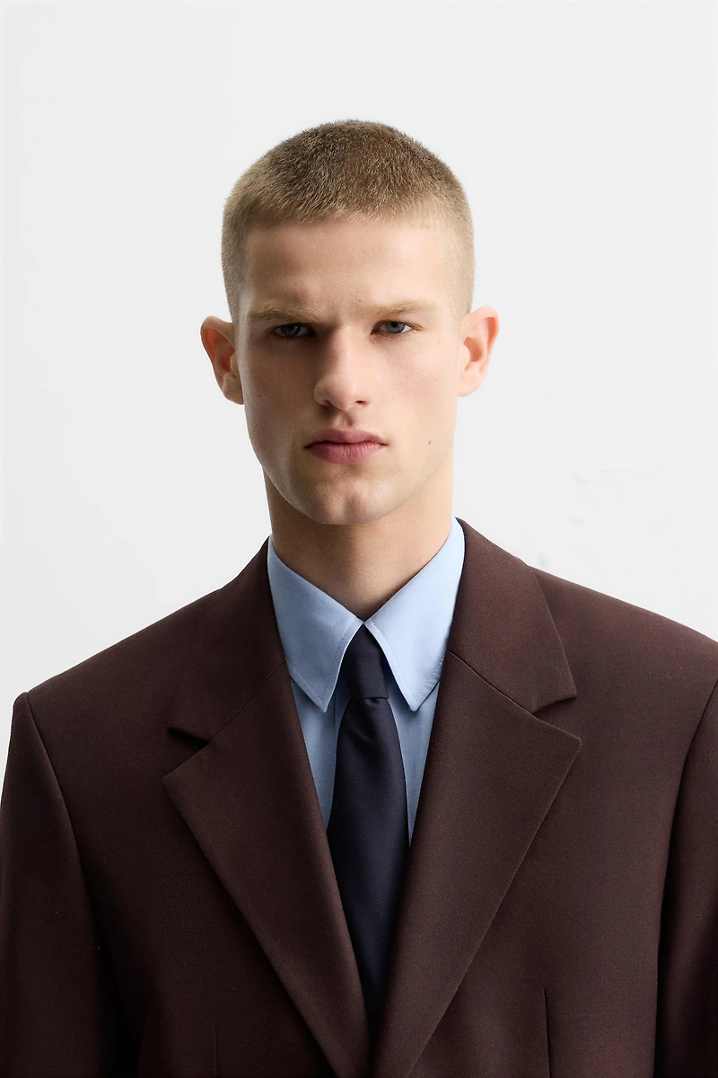 CRAVATE STRUCTURÉE 100 % LAINE