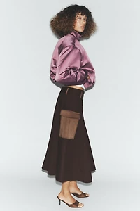 PUFFER JACKET WITH MARKED SHOULDERS