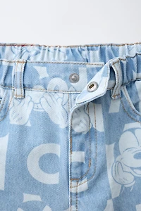 SHORT EN DENIM DAMIER MICKEY MOUSE © DISNEY