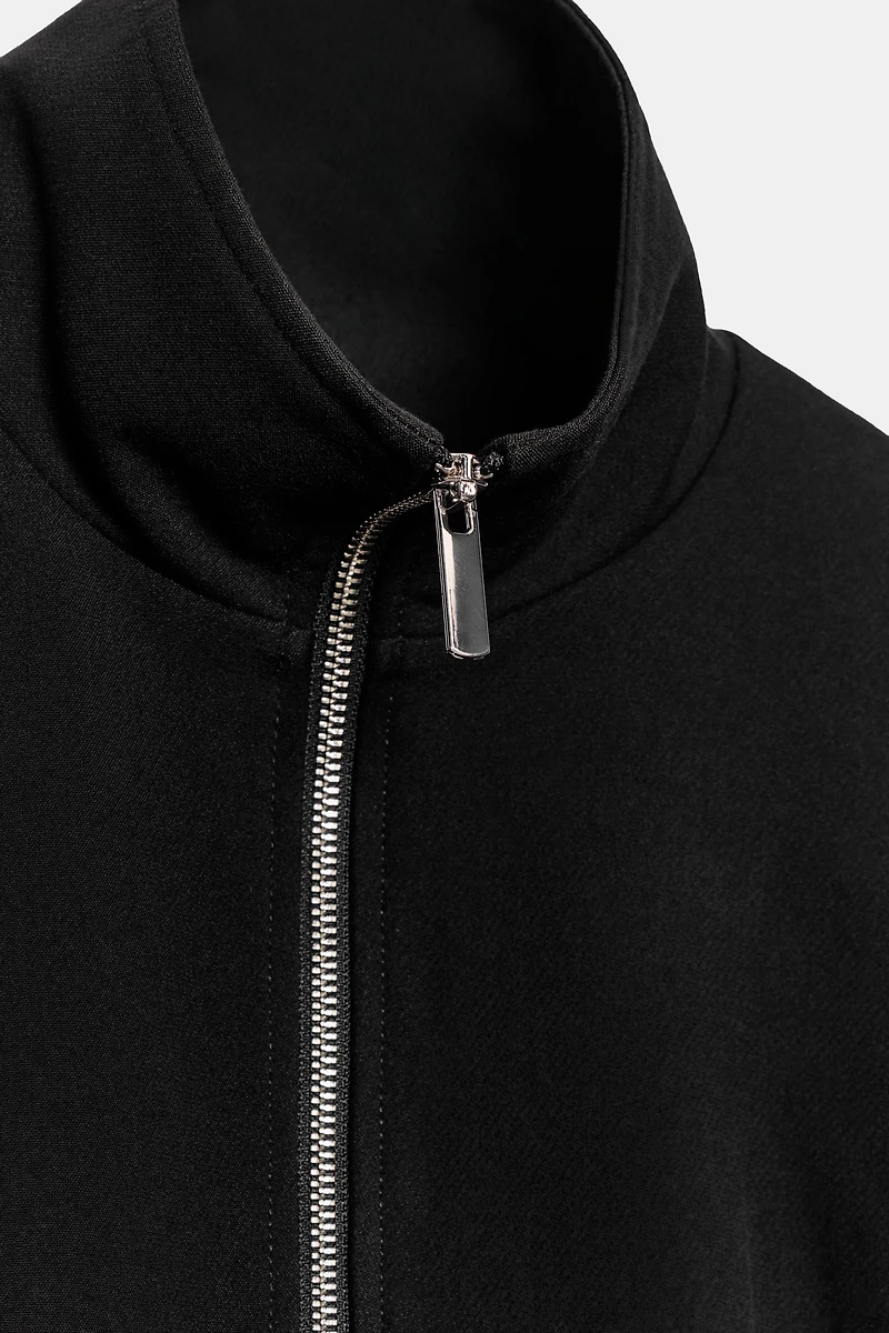 STAND-UP COLLAR BOMBER JACKET