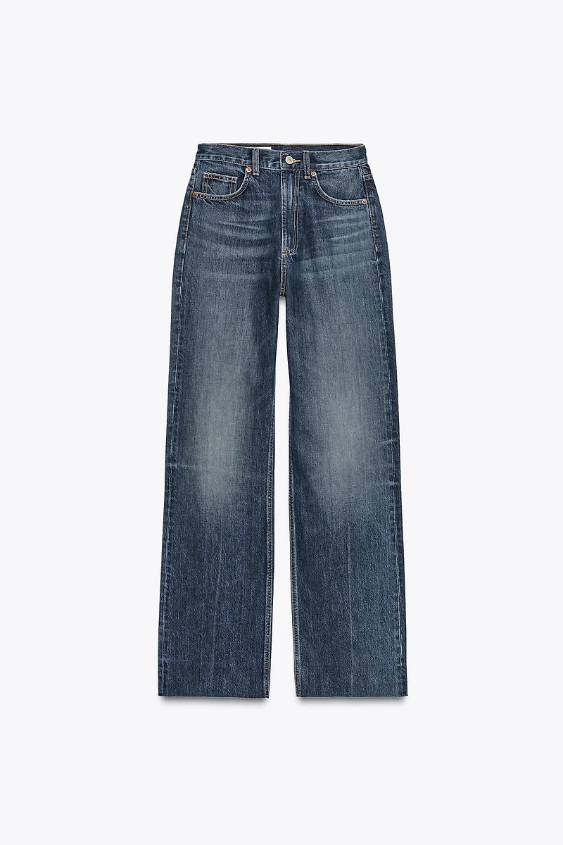 TRF HIGH WAIST WIDE LEG FULL LENGTH JEANS