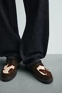 CHAUSSURES BATEAU EN CUIR À IMPRIMÉ ANIMAL