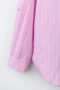 STRIPED POPLIN SHIRT AND RIB T-SHIRT PACK