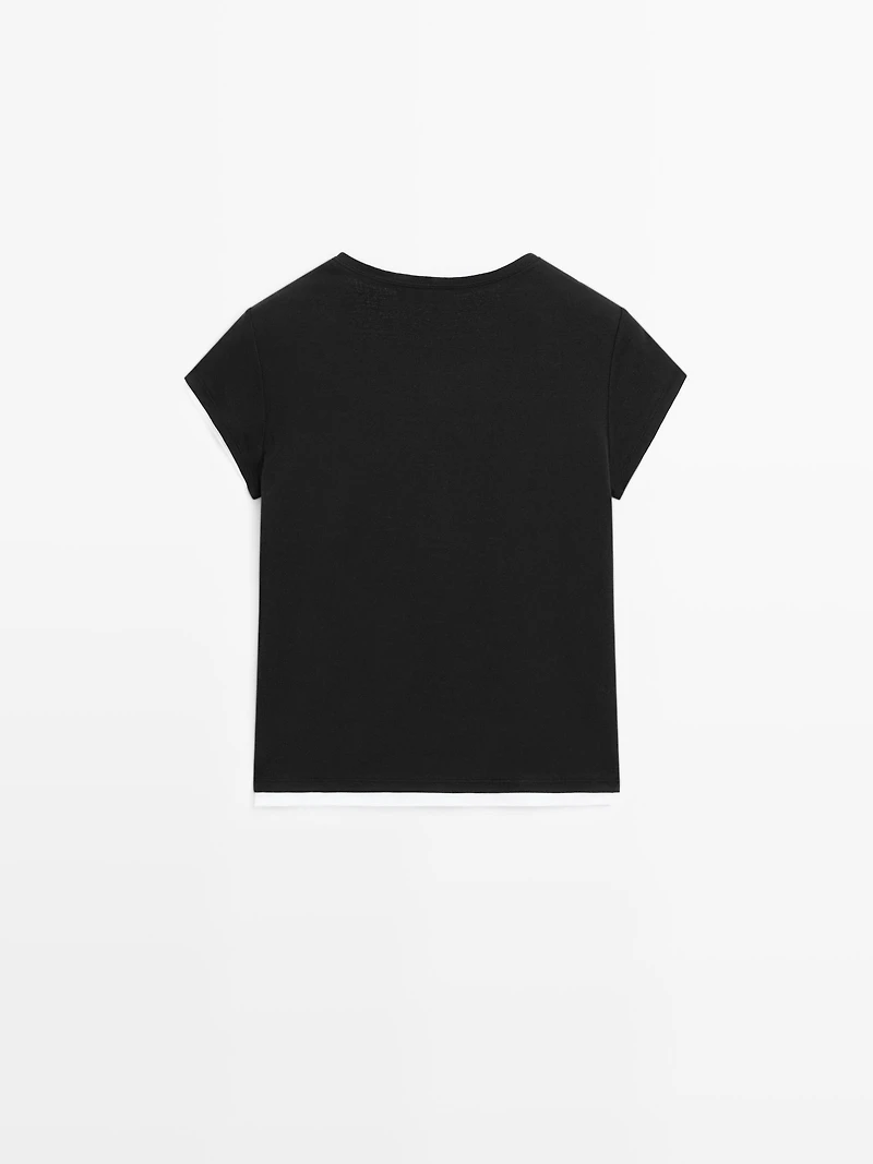 Layered Henley T-shirt