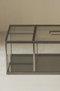GLASS AND METAL MULTI-PURPOSE TISSUE BOX
