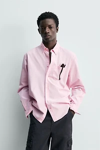 REGULAR FIT COTTON TWILL SHIRT