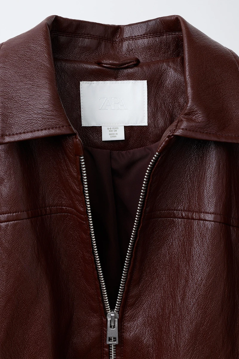 BLOUSON BOMBER EN MATIÈRE SYNTHÉTIQUE