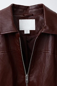 BLOUSON BOMBER EN MATIÈRE SYNTHÉTIQUE