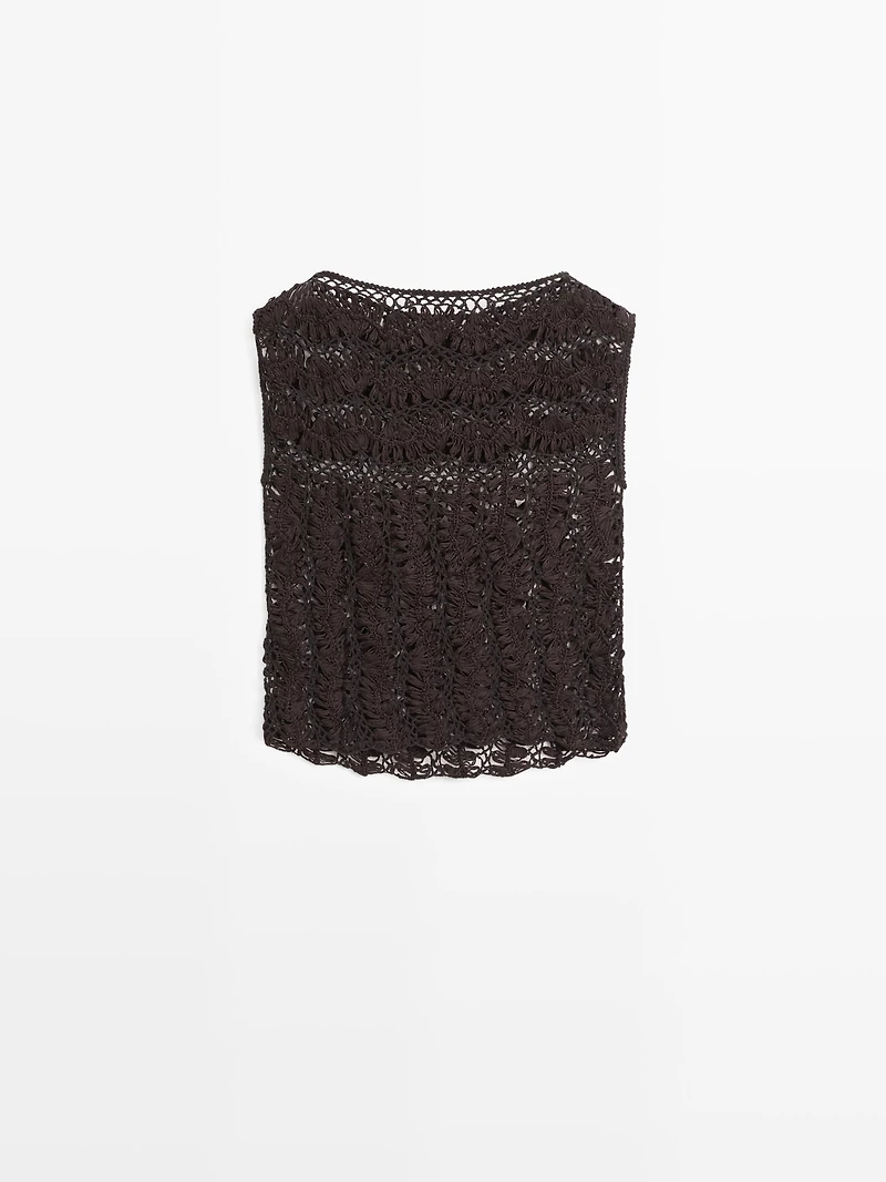 Crochet knit top