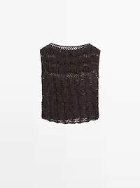 Crochet knit top