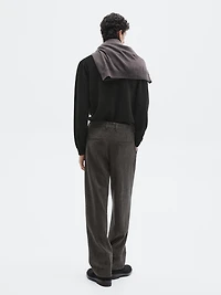 Herringbone wool blend trousers - LIMITED