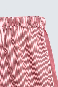 PANTALON À RAYURES ET BANDE EN CONTRASTE