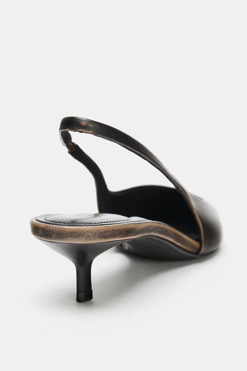 LEATHER SLINGBACKS