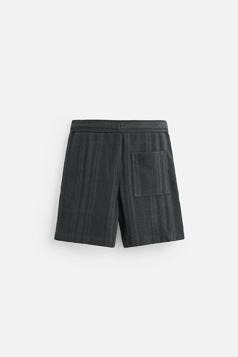 JACQUARD TEXTURED SHORTS