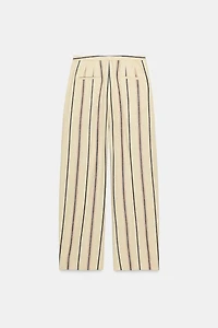 ZW COLLECTION STRIPED PLEATED TROUSERS