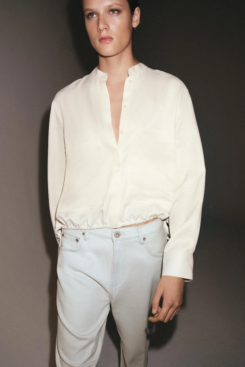 ZW COLLECTION SATIN EFFECT SHIRT