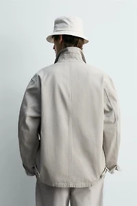BLOUSON RELAXED FIT EFFET DÉLAVÉ AVEC POCHES