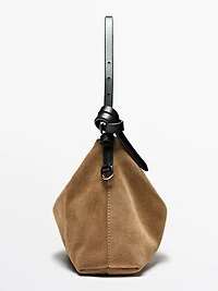 Small split suede leather bag