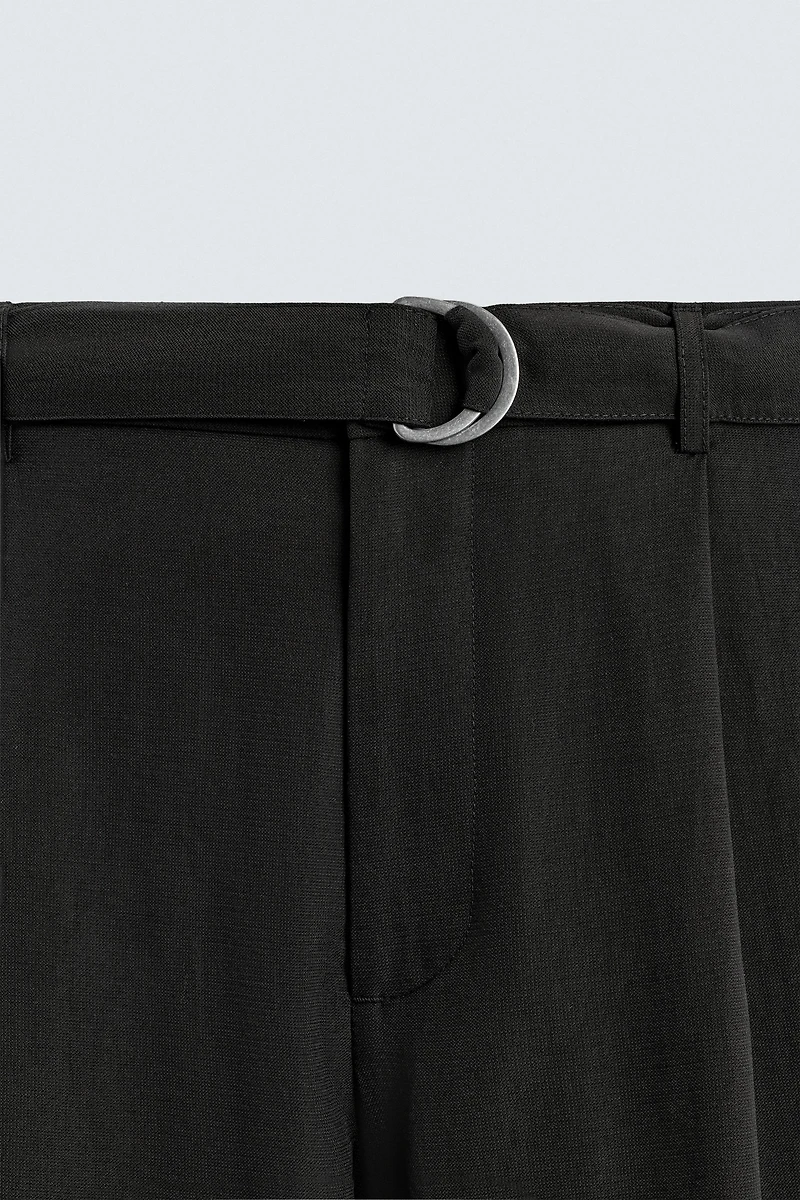 FLOWY BELTED PANTS