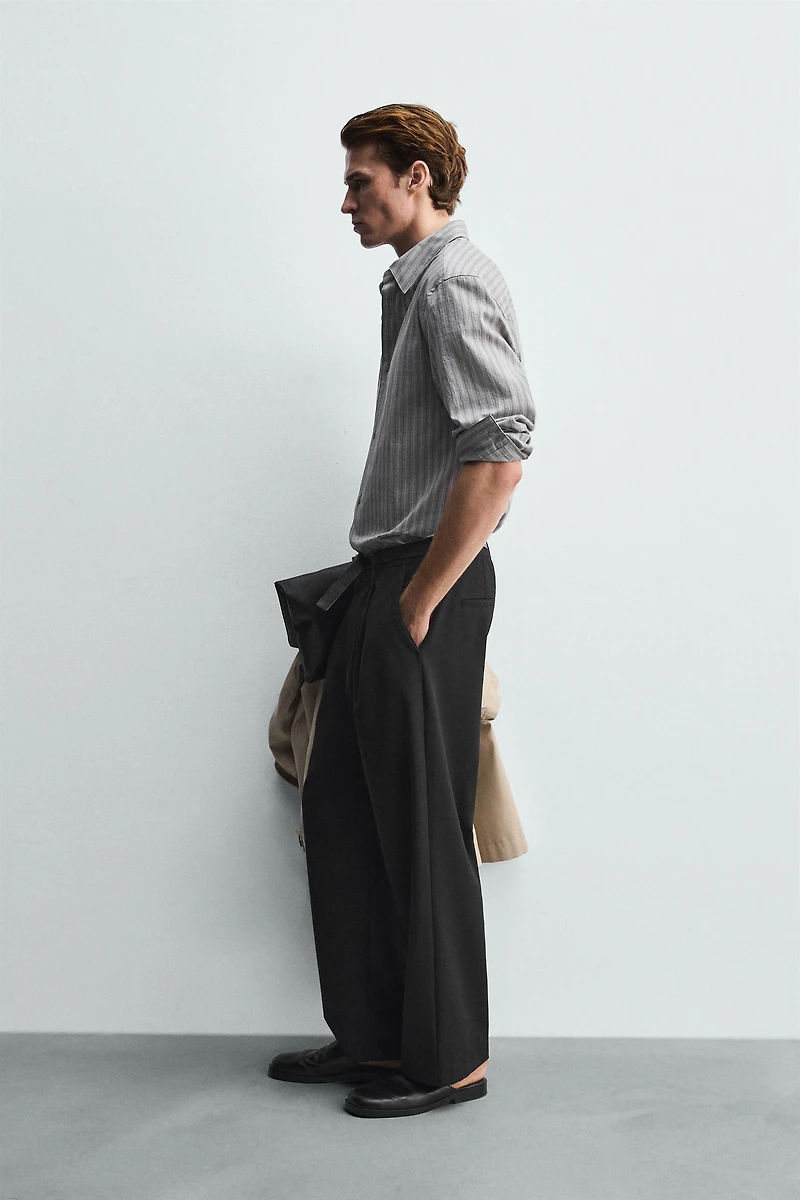 TEXTURED STRIPED SHIRT