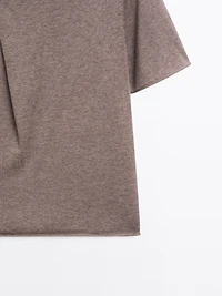 T-shirt manches courtes fermeture asymétrique