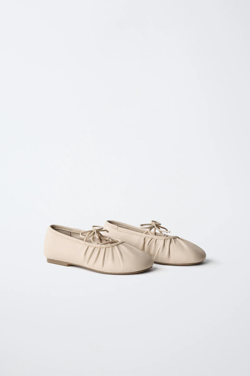 LEATHER BALLET FLATS