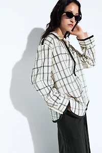 Cotton blend check shirt