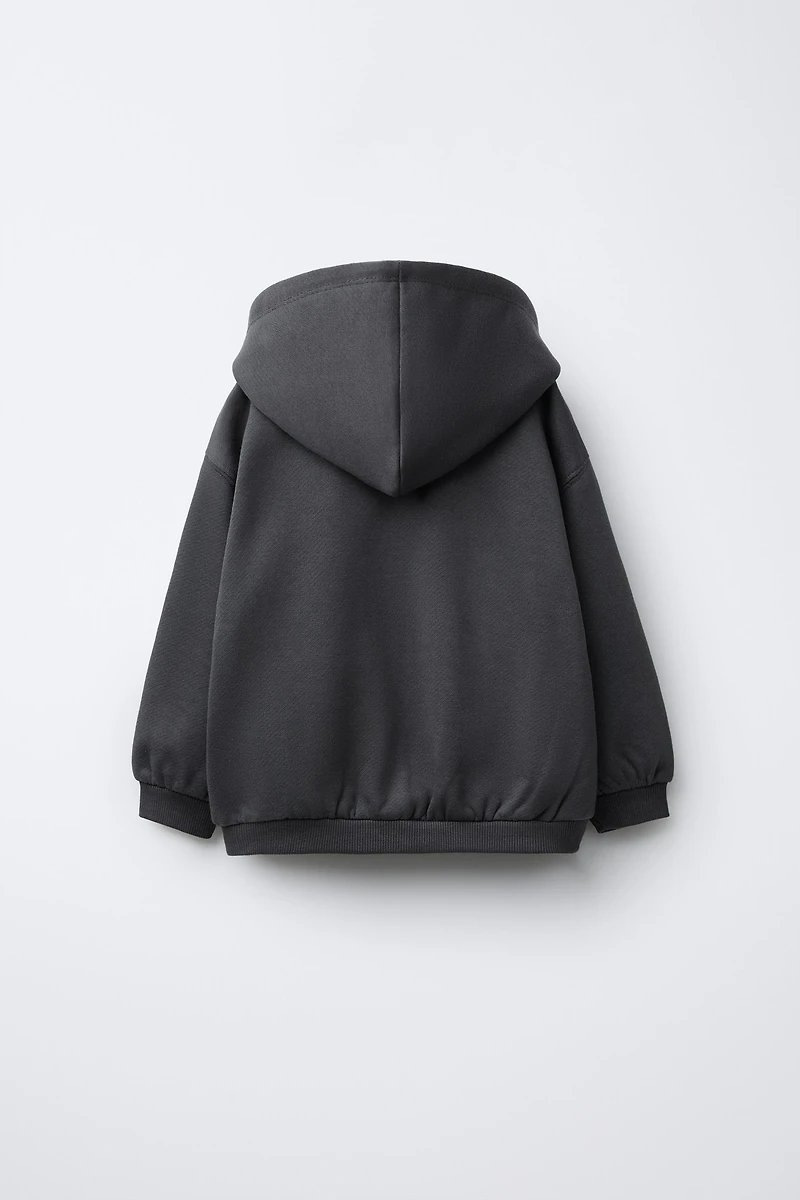 ZIP-UP HOODED SWEATSHIRT