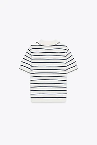 CONTRAST PIPING SHORT SLEEVE JUMPER