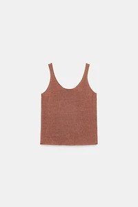 TOP EN MAILLE À BRETELLES